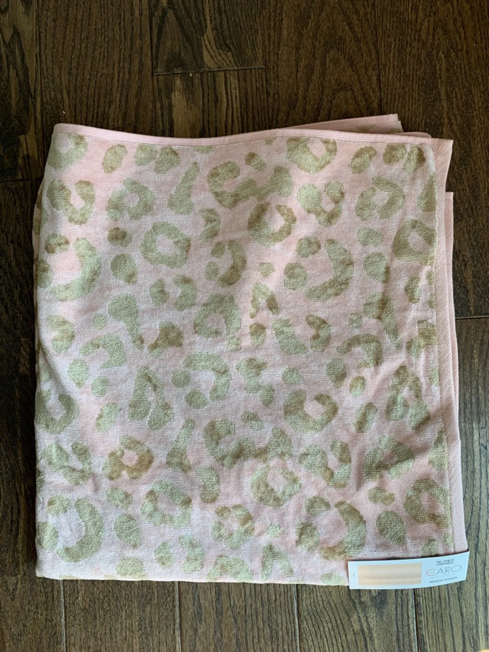 Caro Pink Leopard Print Beach Towel